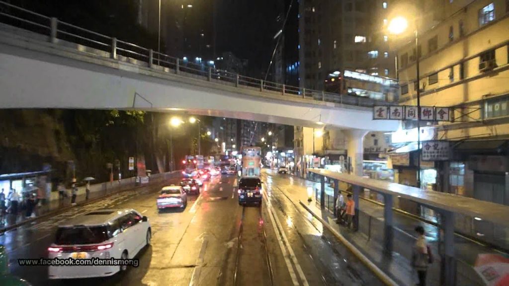 2014-Aug-21【香港電車遊】縮時拍攝【Hong Kong Tram Ride】Time-lapse in Raining Night