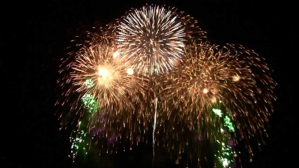 Finale Star mine 2011年 たまむら花火大会 フィナーレ ワイドスターマイン Tamamura Fireworks Festival in Gunma Japan