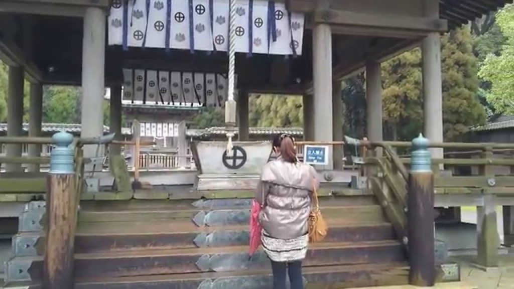 TSURUGANE Shrine at Senganen Park in Kagoshima City, Japan TSURUGANE Shrine at Senganen Park in Kagoshima City, Japan