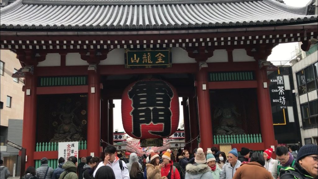 Asakusa Temple (Sensoji), Kaminarimon Gate, Denpoin Street - Morning Walkthrough Tour in Tokyo Japan