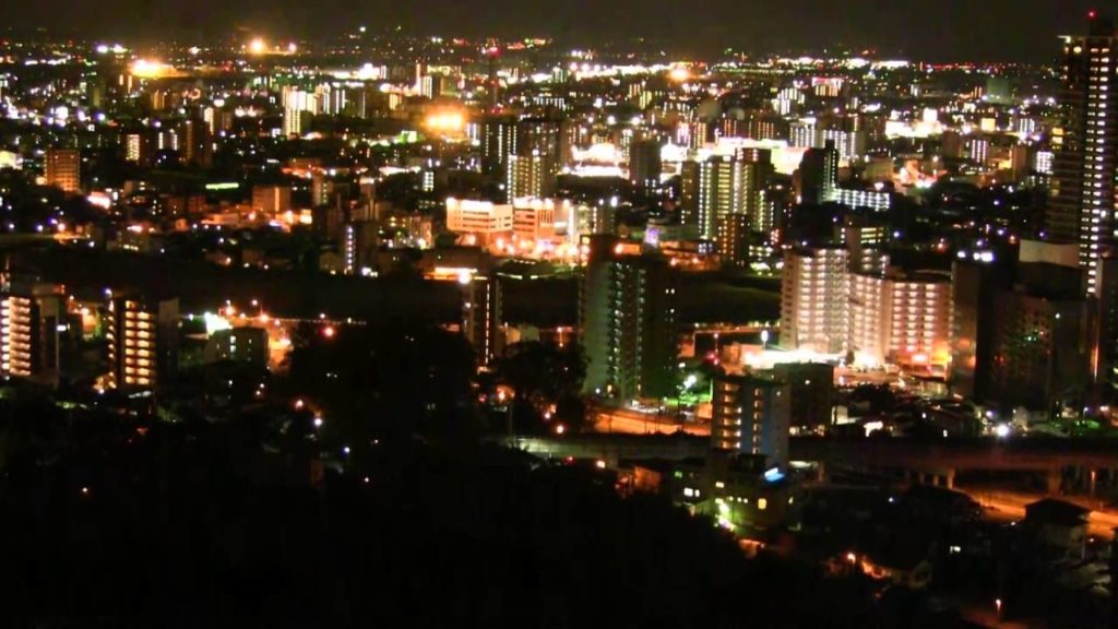 熊本の夜景 (花岡山)Night View of Kumamoto City. 熊本の夜景 (花岡山)Night View of Kumamoto City.