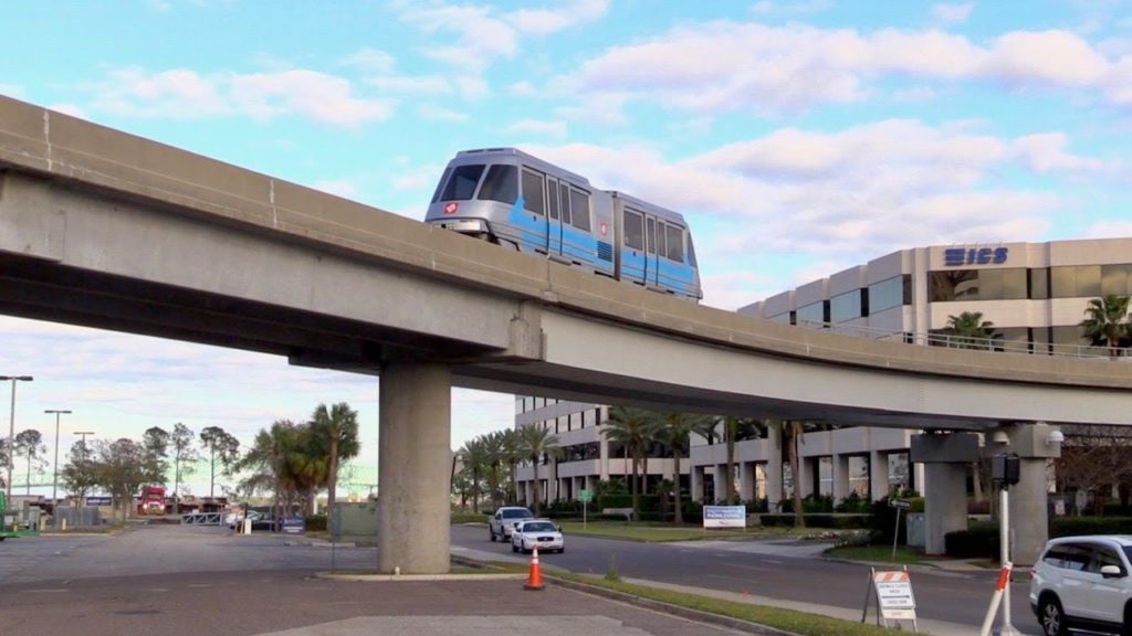 Jacksonville JTA Skyway Monorail POV Jacksonville JTA Skyway Monorail POV