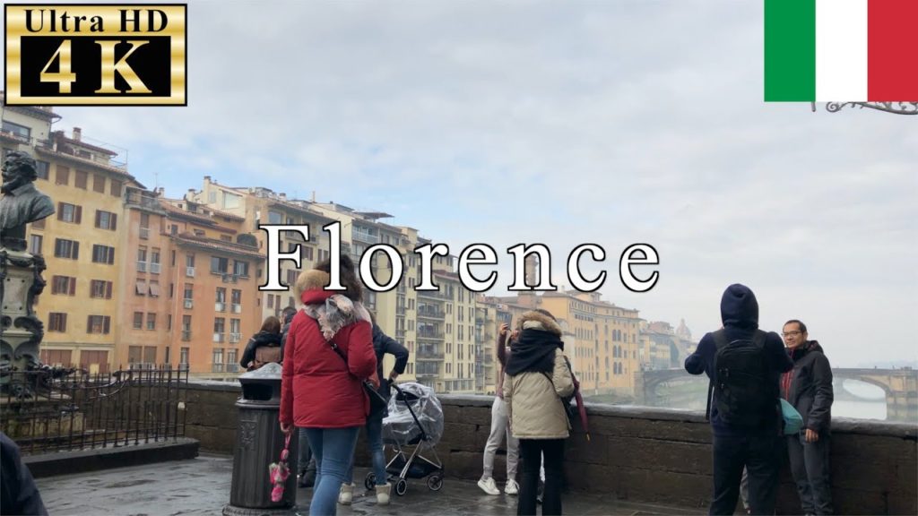🇮🇹Florence Winter Walk - Ponte Vecchio -【4K 60fps】