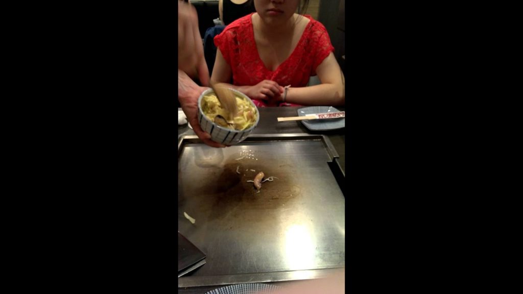 Okonomiyaki! Japanese street food, how to make! Demo in Shinjuku restuarant, Tokyo, Japan! Okonomiyaki! Japanese street food, how to make! Demo in Shinjuku restuarant, Tokyo, Japan!