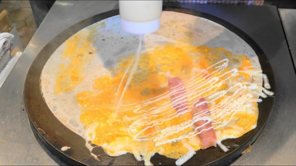 【4K】Kyoto Street food : Carbonara Crepes - カルボナーラクレープ | Japan food guide