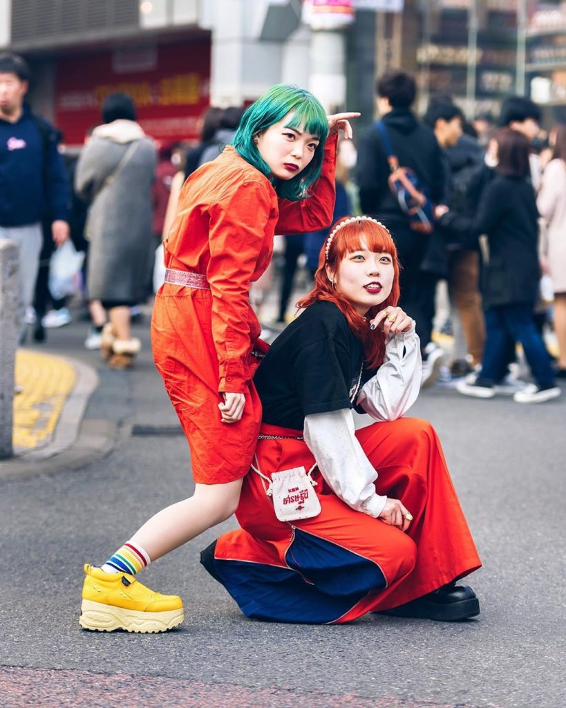 Japanese fashion YouTubers Cocco (@c0o._.o0c) & Hamutako (@hamutako100percent) b...