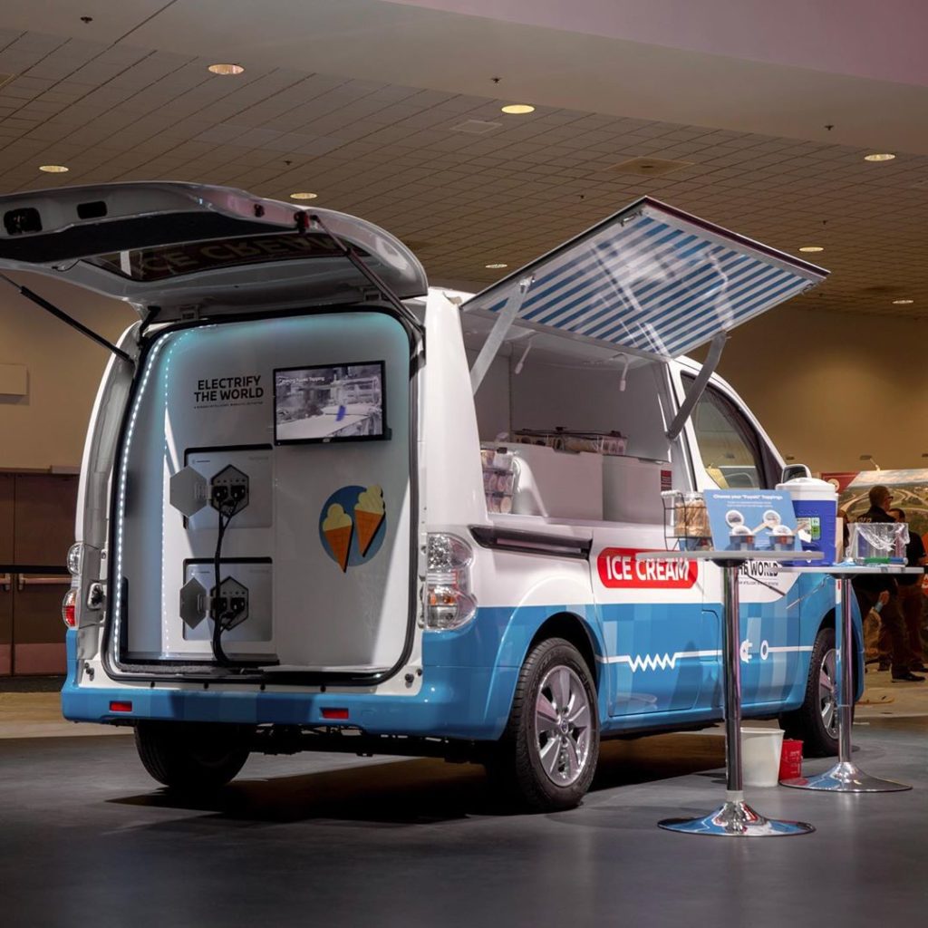 All-electric, zero-emission, and 100% delicious. Nissan’s #ICEVan keeps your ice...