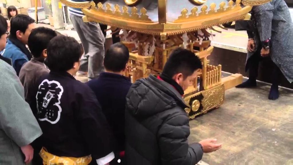 Shizuoka Festival - Moving a Mikoshi Portable Shrine
