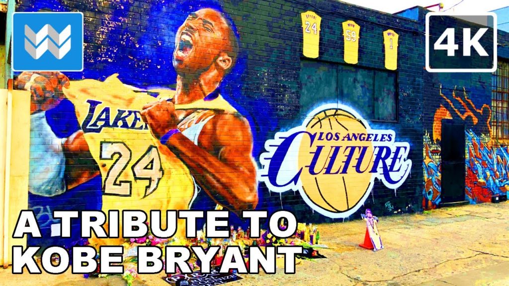 LA mourns death of Kobe Bryant. Fans paid tribute at LA Live / Staples Center in Los Angeles 🎧【4K】 LA mourns death of Kobe Bryant. Fans paid tribute at LA Live / Staples Center in Los Angeles 🎧【4K】