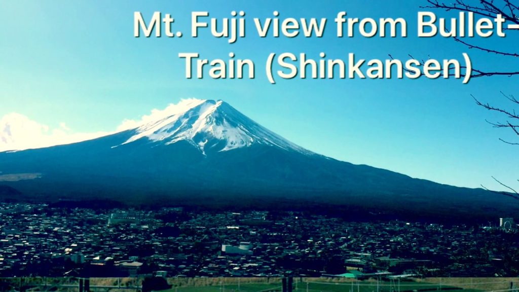Mt.Fuji view from Shinkansen (Bullet Train) 東海道新幹線に乗って京都へ向かうとき富士山きれいに見えますよー