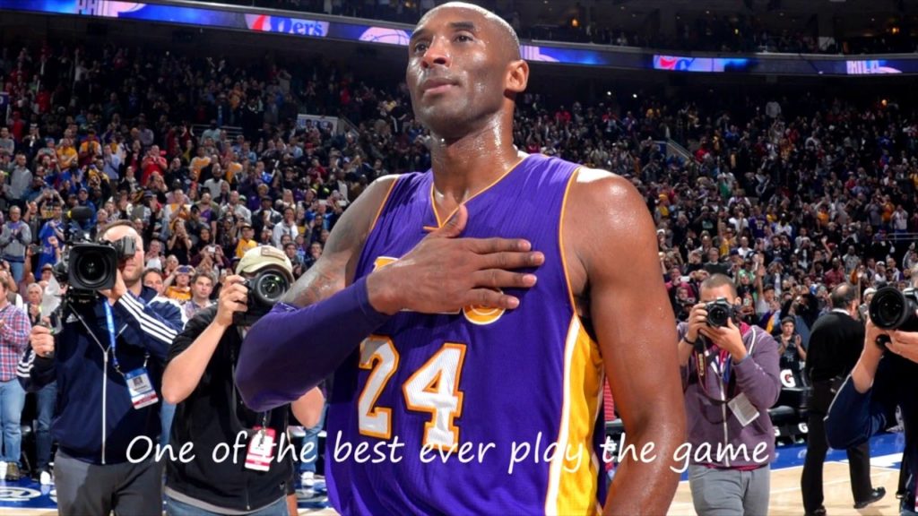 Kobe Bryant's last appearance at Milwaukee WI 2/22/2016 and High Five at the end :)