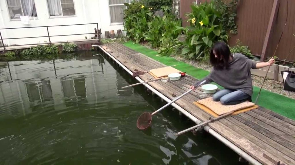 麻布のつり堀 「衆楽園」　Fishing pond in the city of Tokyo