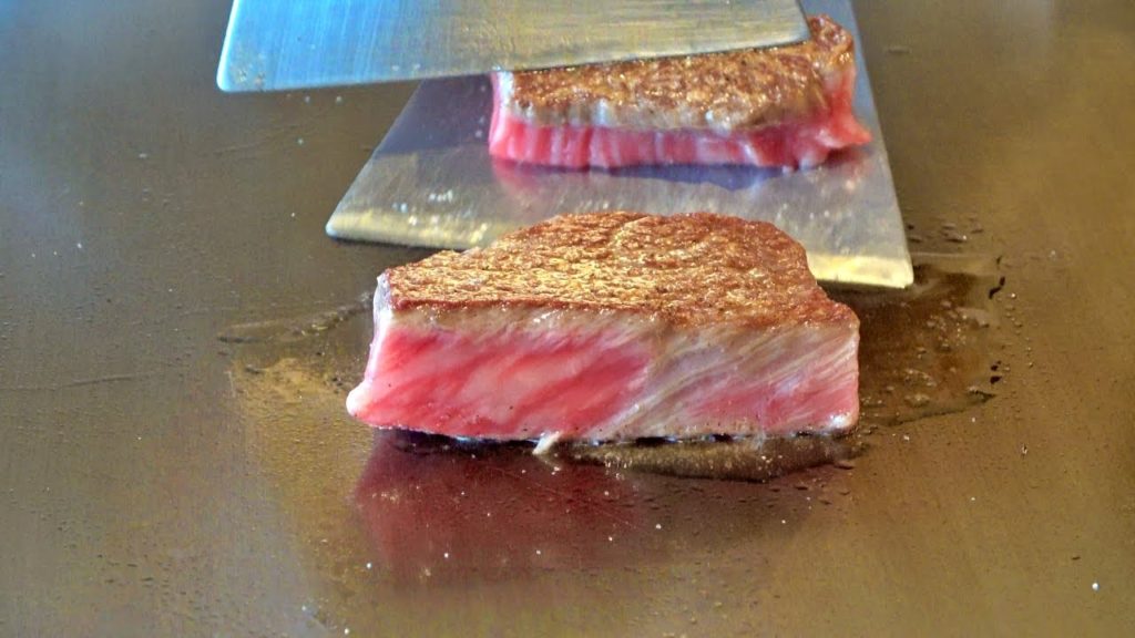 French cuisine Kagoshima A5 wagyu steak lunch | teppanyaki in Japan French cuisine Kagoshima A5 wagyu steak lunch | teppanyaki in Japan