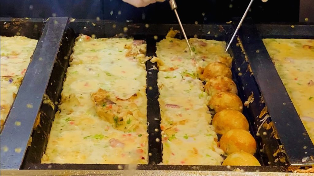 Japanese Food Takoyaki Crispy outside fluffy inside