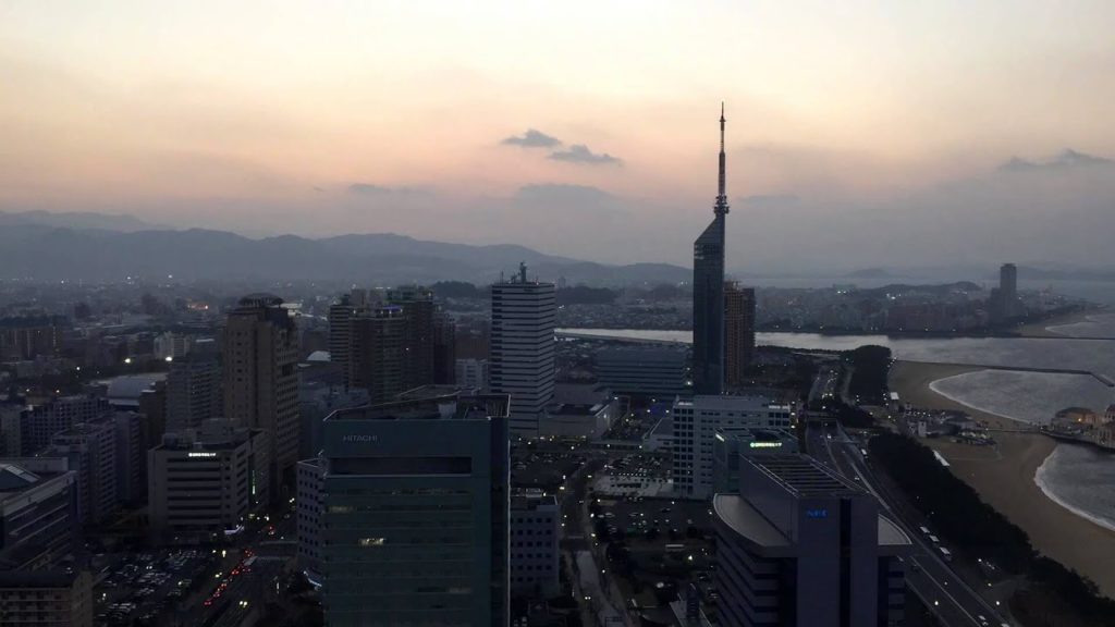 Sunset at Hilton Fukuoka Sea Hawk