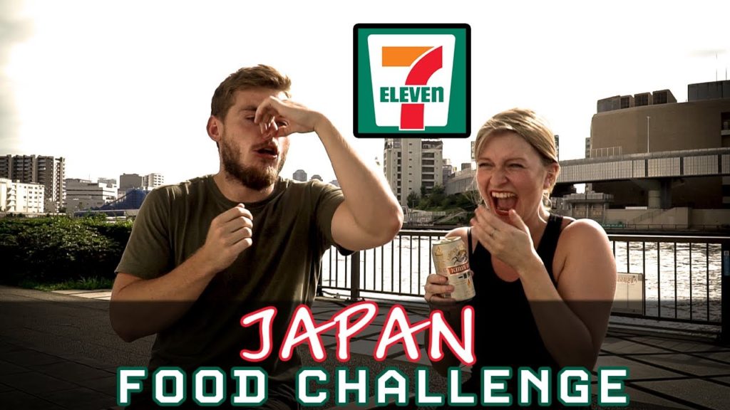 TRYING FUNNY 7 ELEVEN FOOD | Challenge vlog 2 Japan