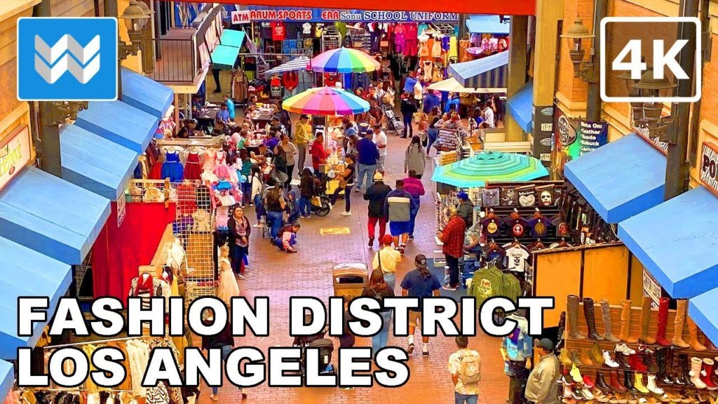 Walking tour of Santee Alley - LA Fashion District in Downtown Los Angeles USA 🎧【4K】
