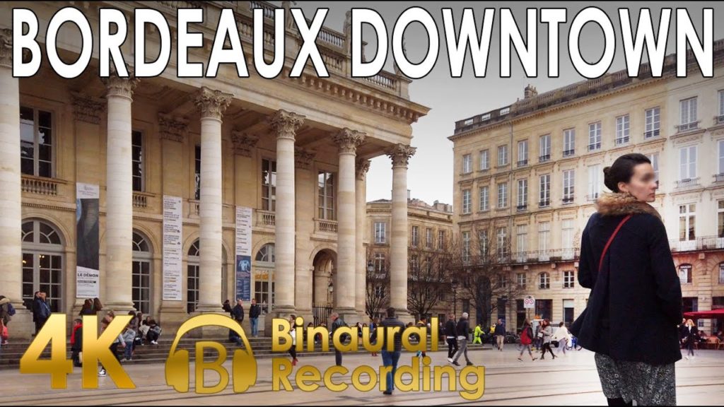 Bordeaux 4k walk FRANCE / Walking Downtown /Binaural City Sounds 프랑스 treadmil Bordeaux 4k walk FRANCE / Walking Downtown /Binaural City Sounds 프랑스 treadmil