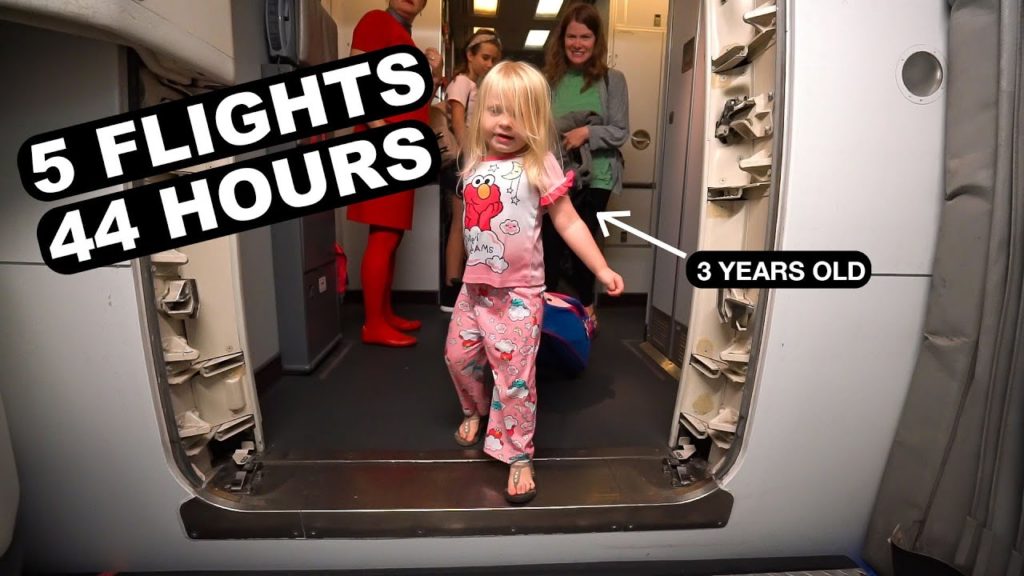 5 flights with kids. 44 hours of non stop travel.
