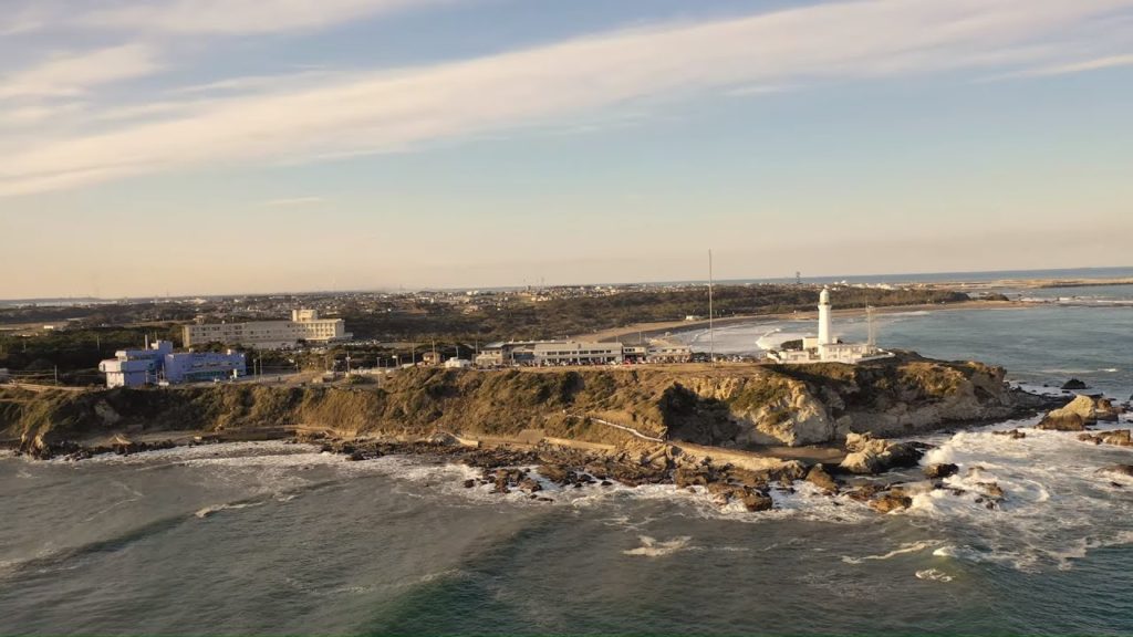 【4K】Walking, riding taxi and flying in Choshi