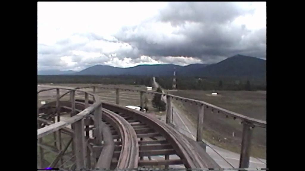 Timber Terror Roller Coaster Front Seat POV 1999 Silverwood Theme Park Idaho
