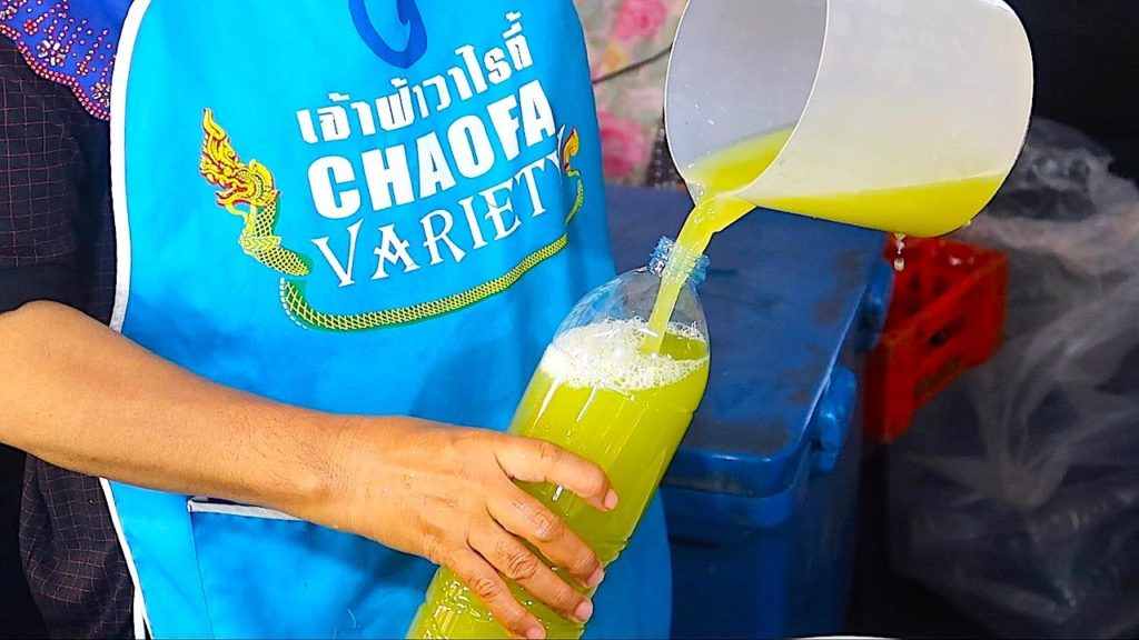 Sugar Cane Fresh Juice - Thai Street Food