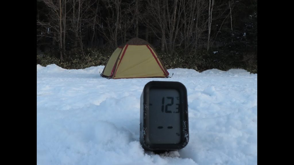 女ソロキャンプ　雪中マイナス12度で冷凍キャンプ　素敵なゲストさん