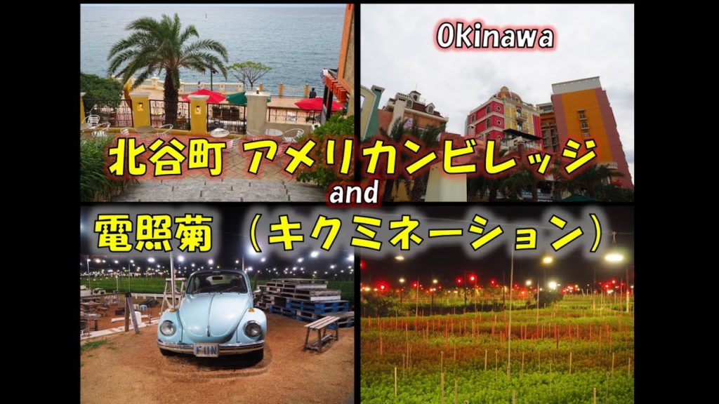 【映像と音楽】沖縄 アメリカンビレッジ ～ 電照菊（キクミネーション）を満喫 !　 Enjoy the American Village , Okinawa  and densyougiku !