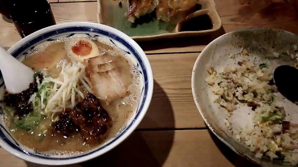 Delicious Ramen noodles at Restaurant "KAKINOKI" in Kagoshima City, JAPAN