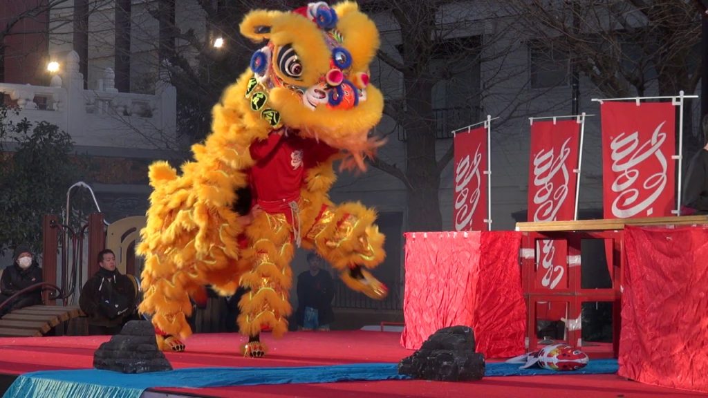 2020, in Japan　横浜中華街　春節娯楽表演　横浜中華学校校友会国術団