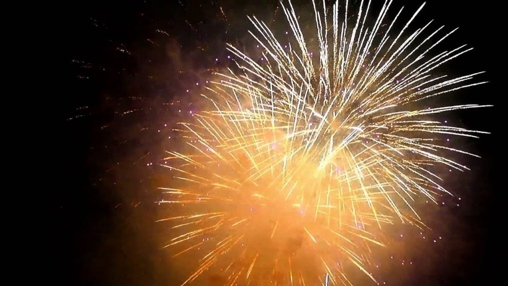 半場夏祭り2015　轟音花火と旭連屋台の曳き廻し