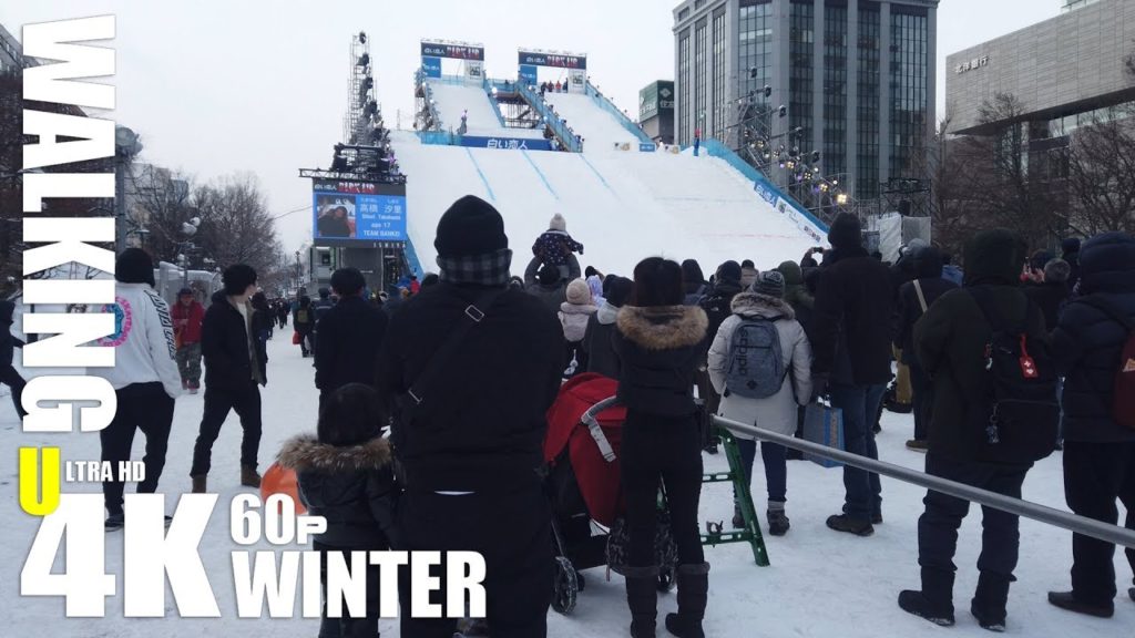 Sapporo Snow Festival 2020 Odori Venue | 第71回 さっぽろ雪まつり 2020 大通会場 散歩 | 4K60p Binaural ASMR