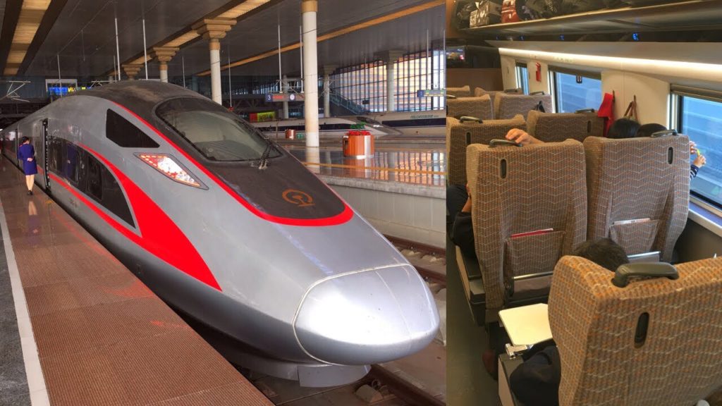 350km/h fast Fuxing High Speed Train G6 Shanghai - Beijing in First Class