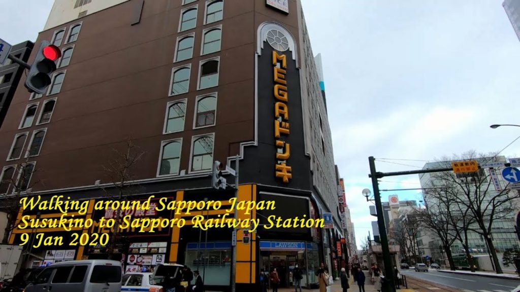 Walking around Sapporo Japan. Susukino to Sapporo Railway Station. ORANGE ua