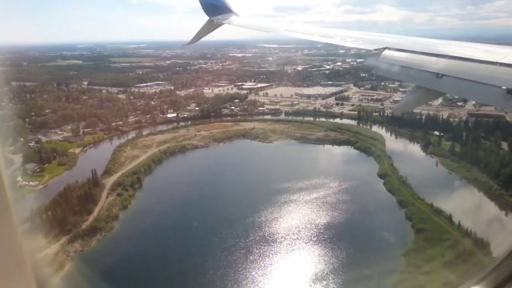 Landing at Fairbanks, Alaska Airport July 2018
