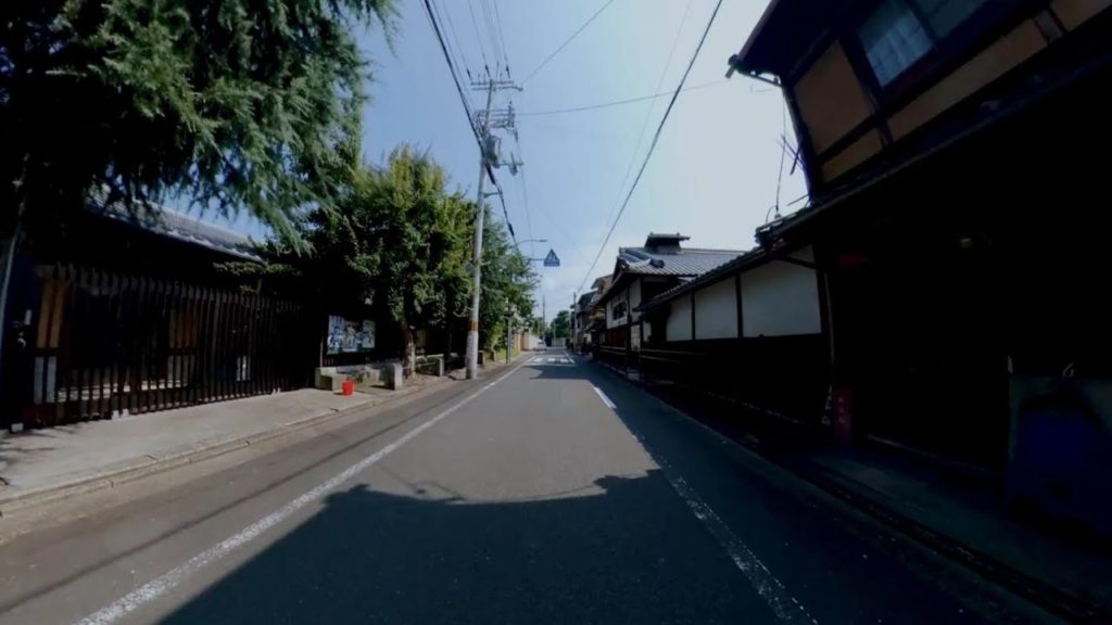 Biking to and in Kyoto in a sunny day