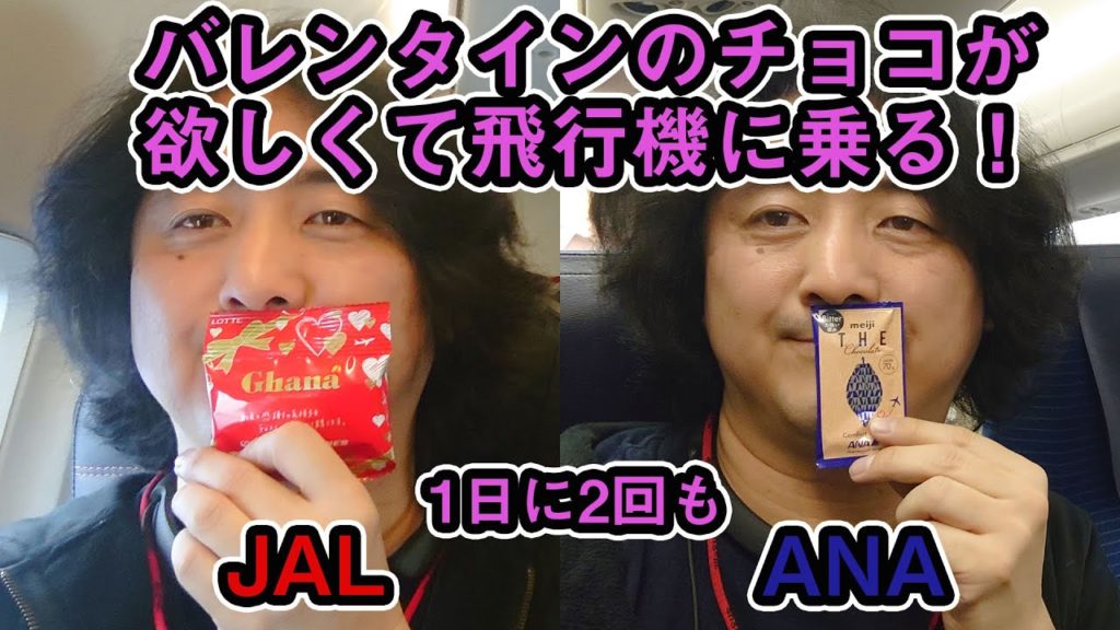 【搭乗レポ】バレンタインデーのチョコが欲しくて1日2回も飛行機に乗る！  JALは甘めでANAはビター JL200/NGO-HND & NH3235/NRT-SDJ
