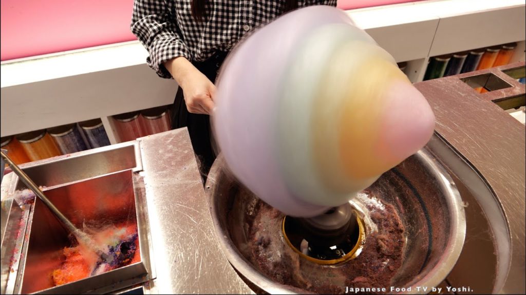 Japanese Street Food - Kawaii Rainbow Cotton Candy -（Harajuku/Tokyo）