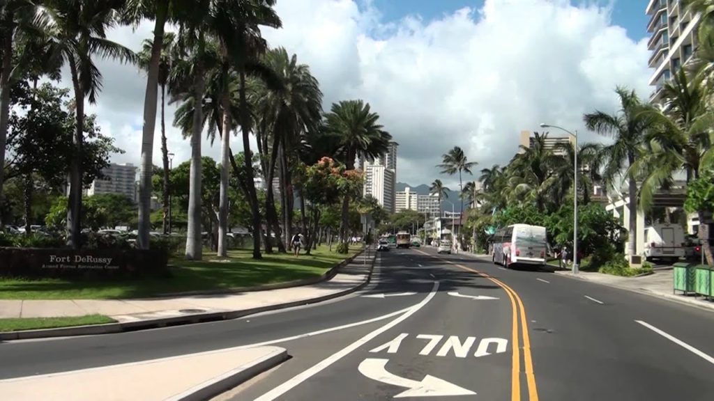 Hawaii Day 1 Part 2 - View from Trolley, Arriving at Hotel トロリーからの景色、ホテル到着