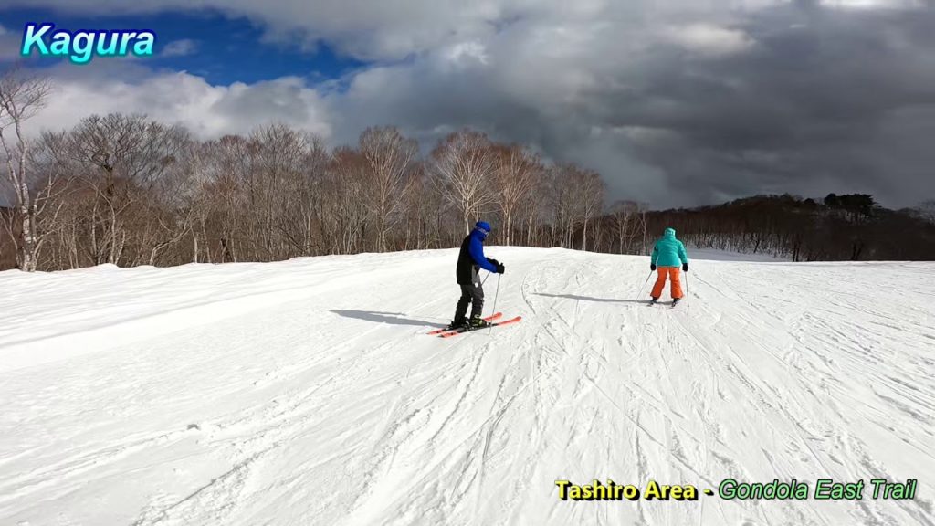 20200130 Kagura Tashiro Ski Resort：Gondola East Trail (綠線) 一鏡到底