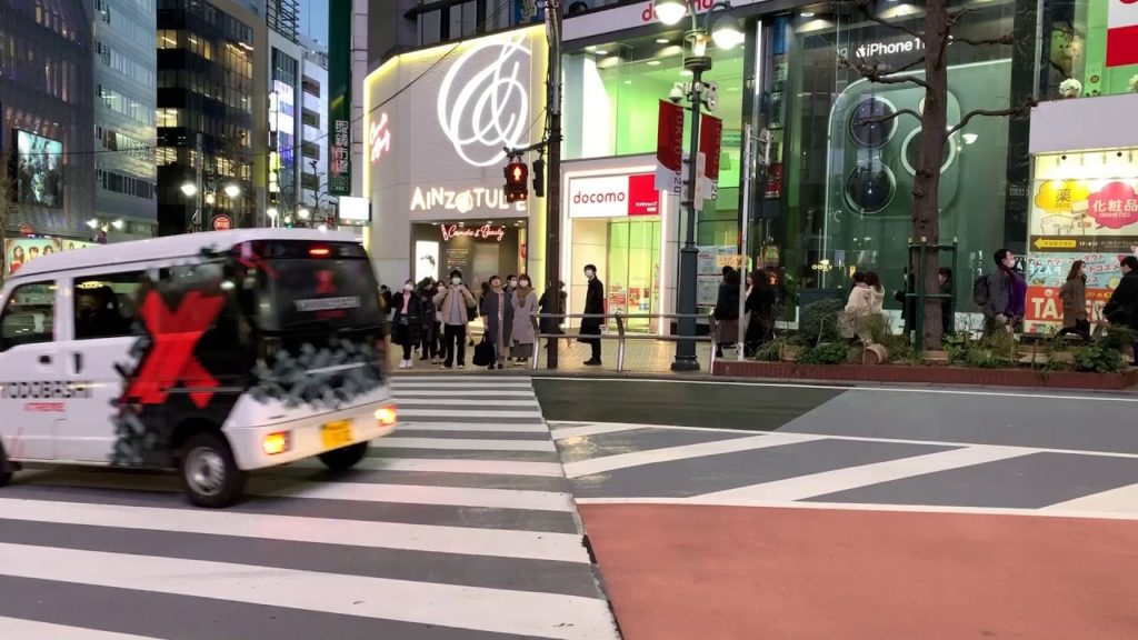 【Tokyo travel】 Walk the street to Shibuya station,Binaural City Sounds(Park street,Shibuya crossing)