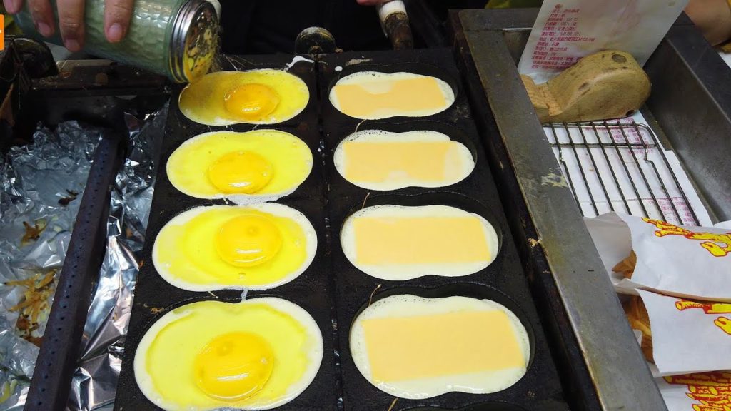 台灣夜市美食 - 韓國雞蛋糕 - 旱溪夜市 - 台中美食 | Korea Shaped Egg Pancakes - Taiwan Night Market Food