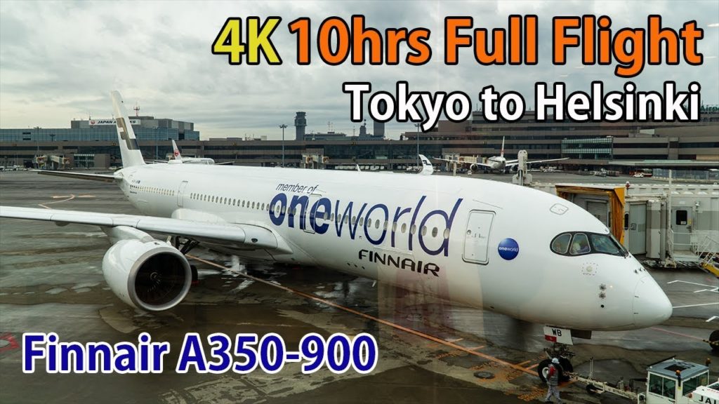 Full flight video, Tokyo (Narita) to Helsinki (Vantaa), AY74, A350-900, Finnair [4K]