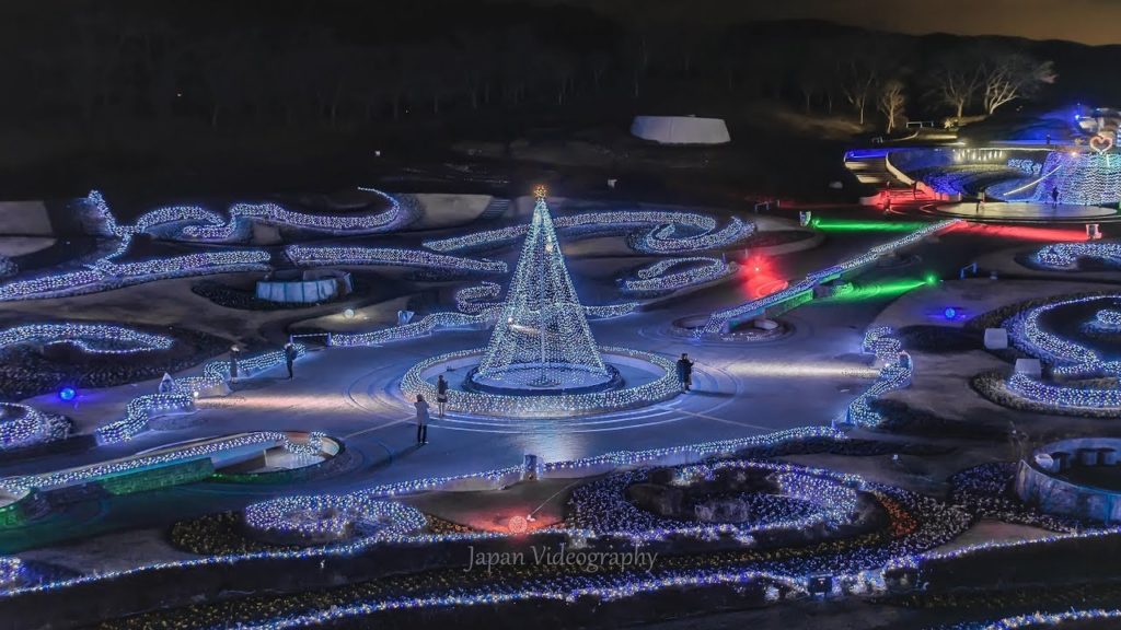 Christmas lights in Miyagi Japan みちのく杜の湖畔公園 冬のイルミネーション2018-8K 4320p Christmas lights in Miyagi Japan みちのく杜の湖畔公園 冬のイルミネーション2018-8K 4320p