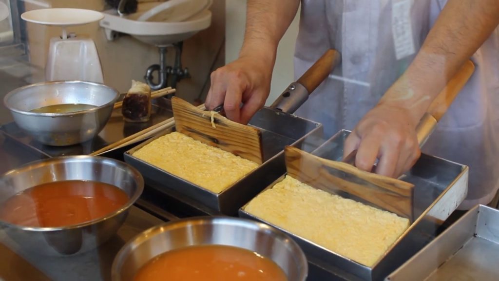 Japanese street food - FRIED EGGS, GRILLED FISH SEAFOOD Tokyo seafood japan