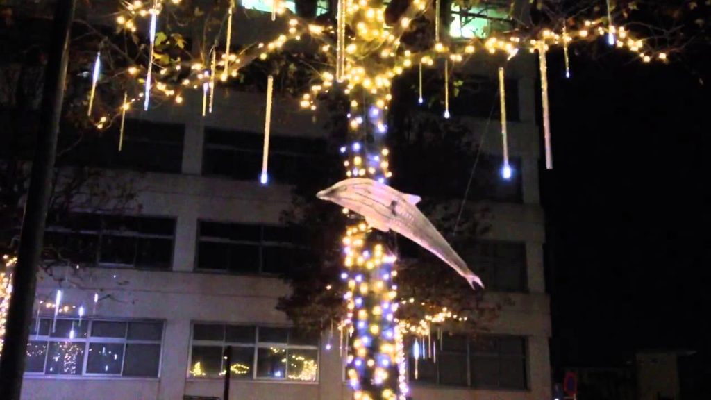 A Dolphin's illumination near Dolphin Port at Kagoshima