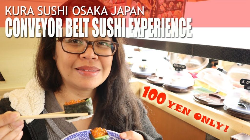 JAPANESE CONVEYOR BELT SUSHI EXPERIENCE - KURA SUSHI OSAKA, JAPAN