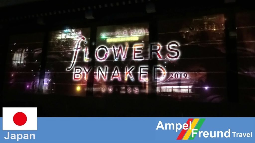 [2019] Nijō Castle (二条城) Flowers by Naked 3D mapping show