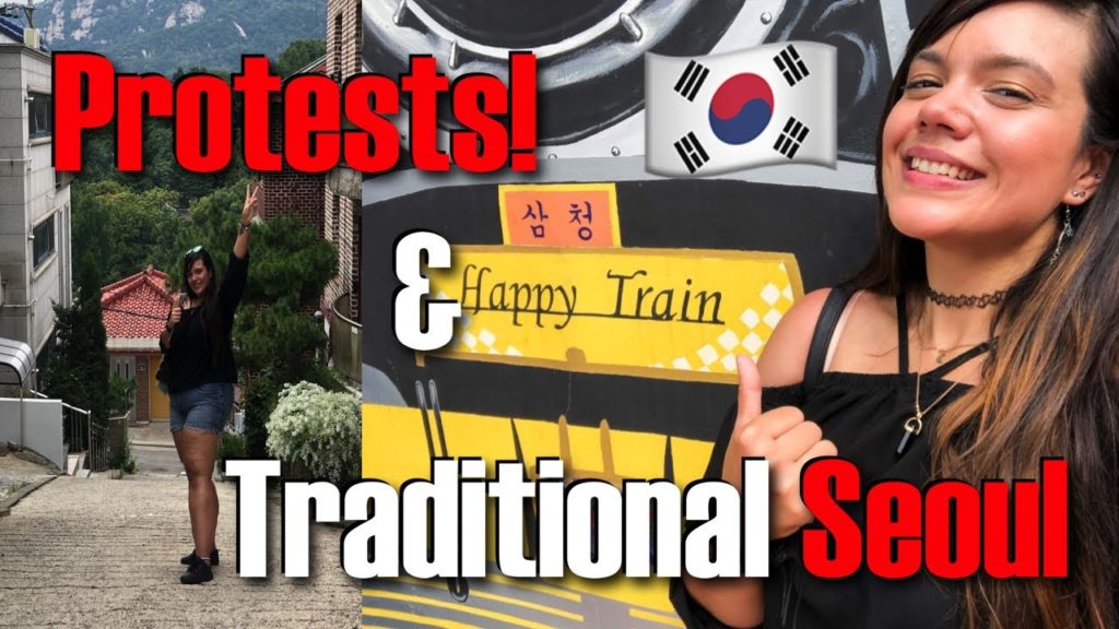 Exploring Seoul, South Korea: Protests, Police in Riot Gear, & Traditional Bukchon Hanok Village