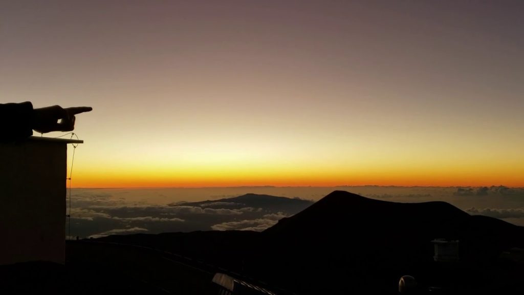US Hawaii Big Island Mauna Kea Summit Sunset Timelapse